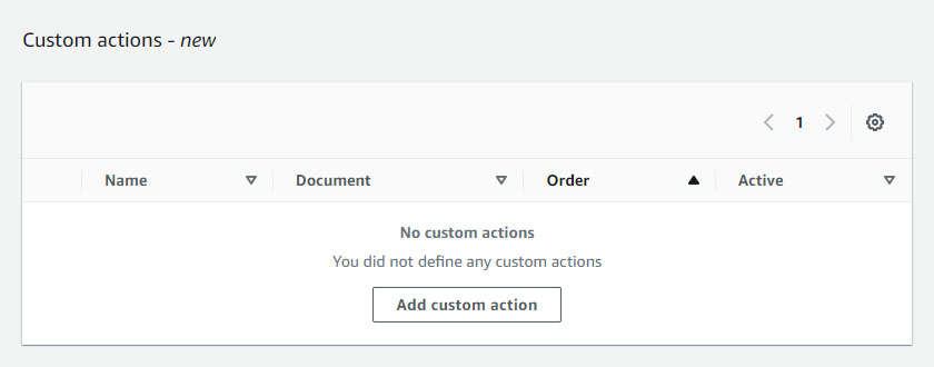 Post-launch template タブの Add custom action ボタン - AWS Application Migration Service （AWS MGN）の Post-launch custom actions を使った マルチアカウントマイグレーション